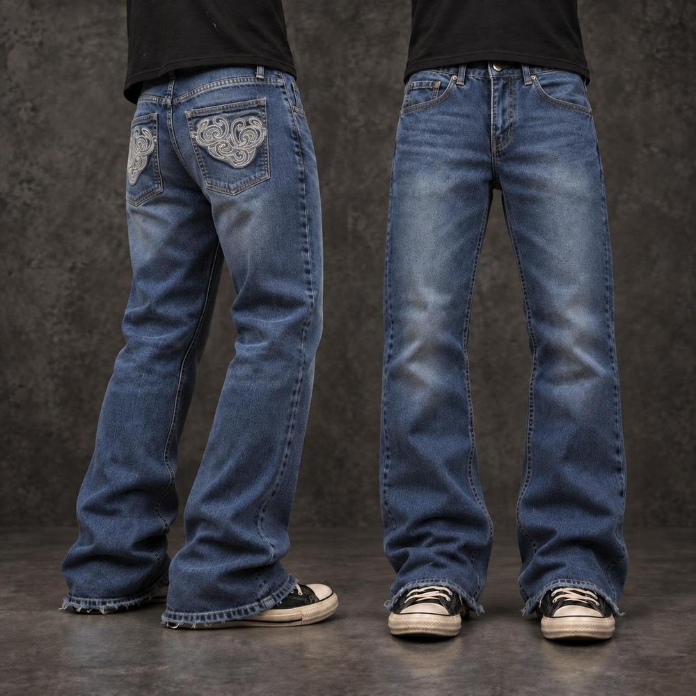 28x30 Blue Slim Slight Bootcut Jeans Y2K 2000s